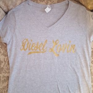 Custom designed brand new v-neck fitted